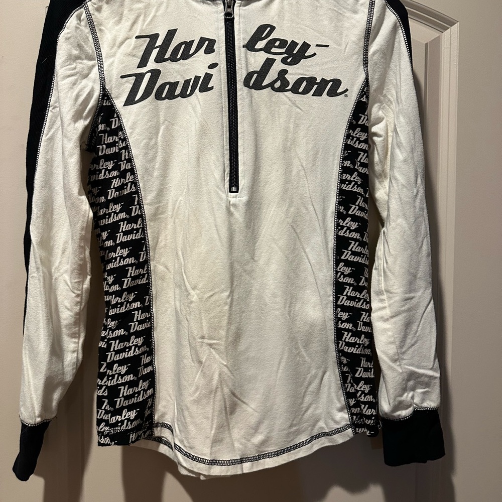 Harley-Davidson Black and White Zip-Up